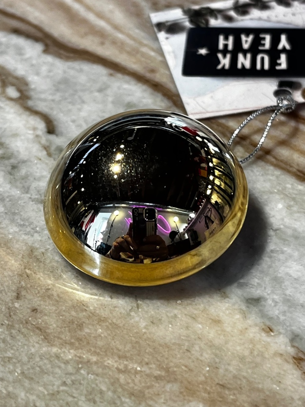 Vintage Gold Sphere Scarf Clip